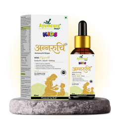 Ayumcure Kids Annaruchi Drops | Ayurvedic Appetite & Digestive Support for Children 1-12 Years | With Pippali, Guduchi, Saunf, Vidang, Kutki & Amla | Helps Improve Appetite, Supports Healthy Digestion, Nutrient Absorption & Healthy Growth | 30ml