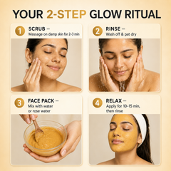 The Ubtan Glow Duo — Ubtan Tan Removal Scrub + Radiance Face Pack | Kesar & Chandan | Unisex