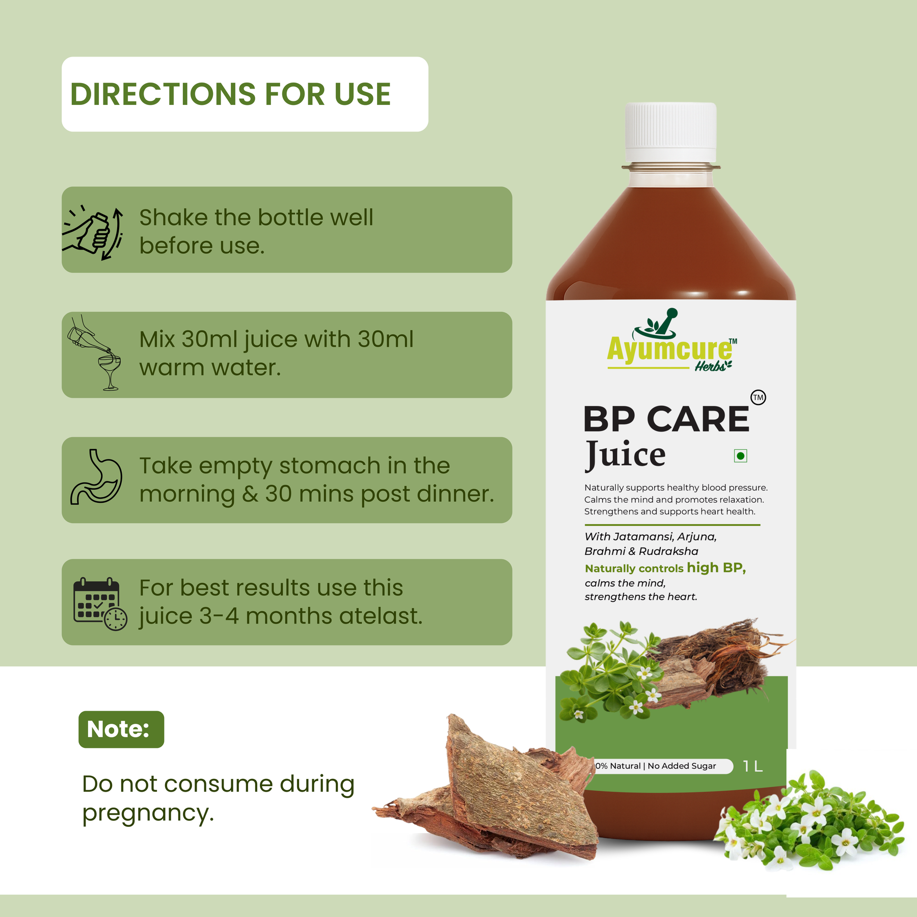 BP Care Ayurvedic Juice Pack of 2 – Blood Pressure Management | Sugar Free | Unisex