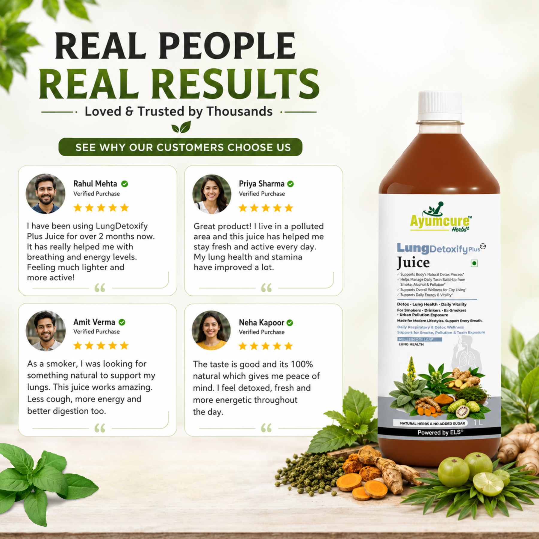 LungDetoxify Plus Juice | For Smokers, Drinkers, Ex-Smokers & Urban Pollution Exposure | No Added Sugar |