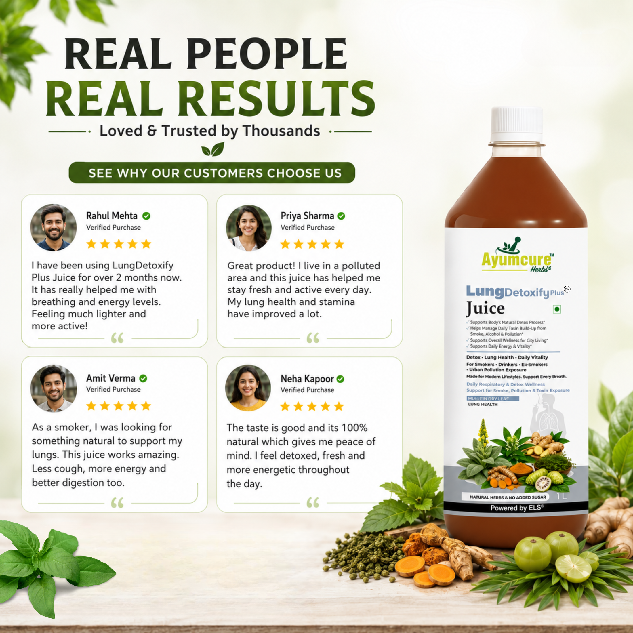 LungDetoxify Plus Juice | For Smokers, Drinkers, Ex-Smokers & Urban Pollution Exposure | No Added Sugar |