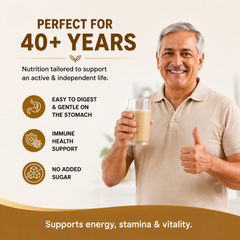 StrongAge Plant-Based Protein Powder for Men & Women 40+ | High Protein with 20 Vitamins & Minerals + 5 Superfoods | Supports Muscle Strength, Mobility, Bone Health, Energy & Healthy Ageing | Prebiotic Fibre | Vanilla Flavour | 400g