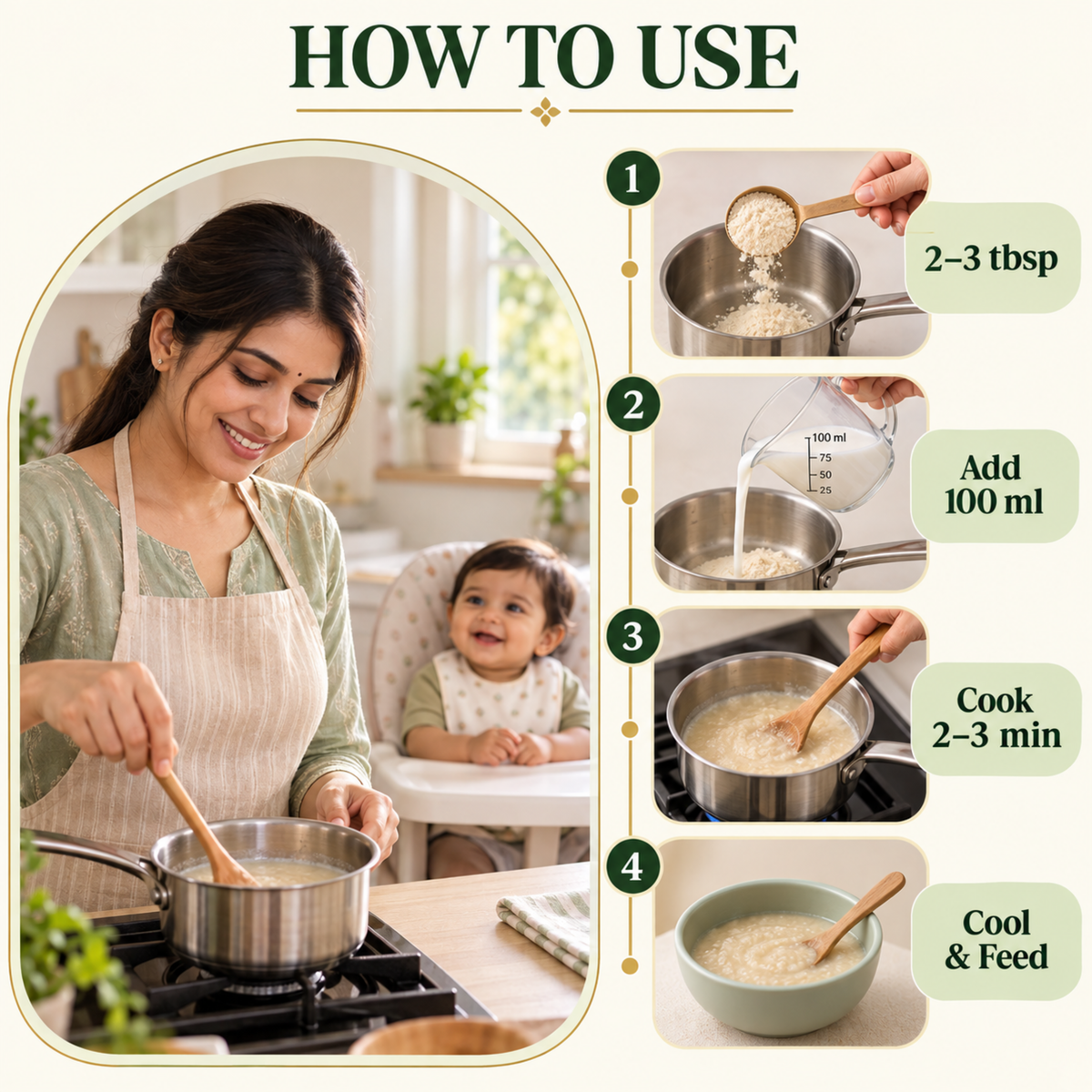 Ayumcure Kids Annaruchi Anaprashan | Healthy Diet Food for Kids | Traditional First Food for Babies | Made with Makhana, Oats, Cashew, Almond & Poha | No Added Sugar | 300g