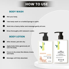 Body Care Combo: 1% Salicylic Acid Body Wash + 5% AHA Body Lotion | Men & Women