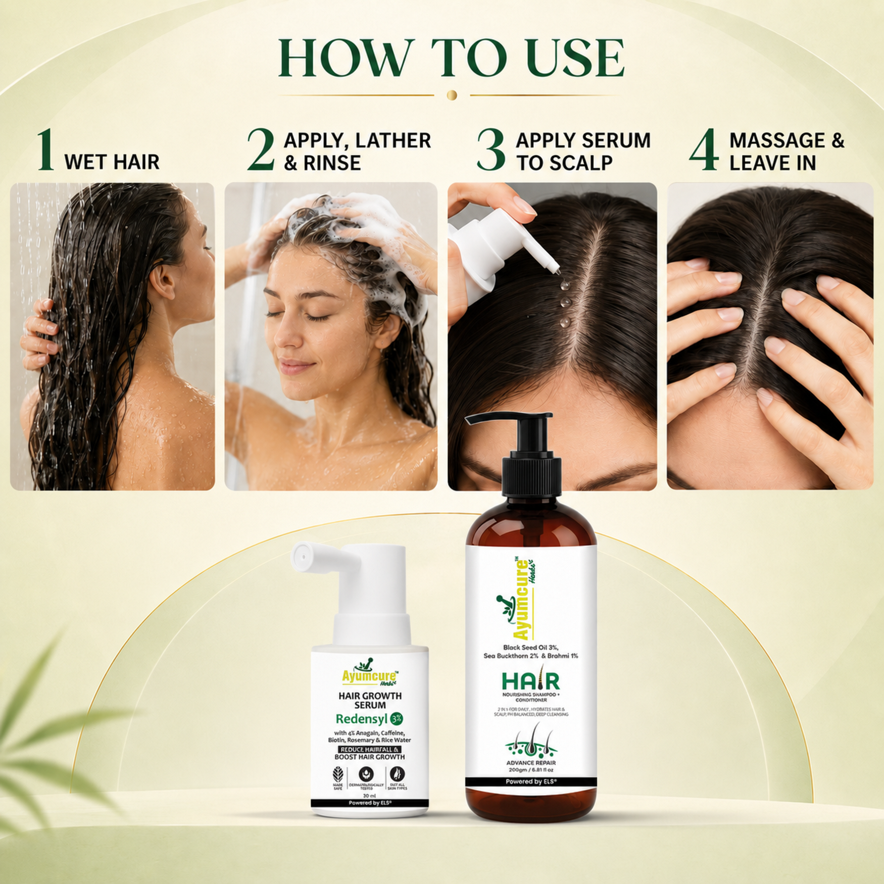 The Wash + Grow Duo — Black Seeds Oil Shampoo + Hair Growth Serum | Men & Women