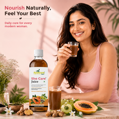 She Care Ayurvedic Juice | PCOS, PCOD & Period Pain Relief | Ayush Certified | Only For Women