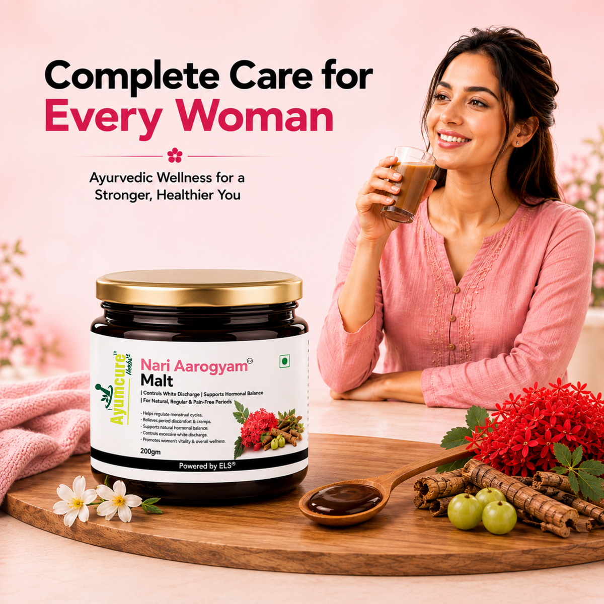Nari Aarogyam Malt | White Discharge (Leukorrhea) & PCOS Support | Only For Women