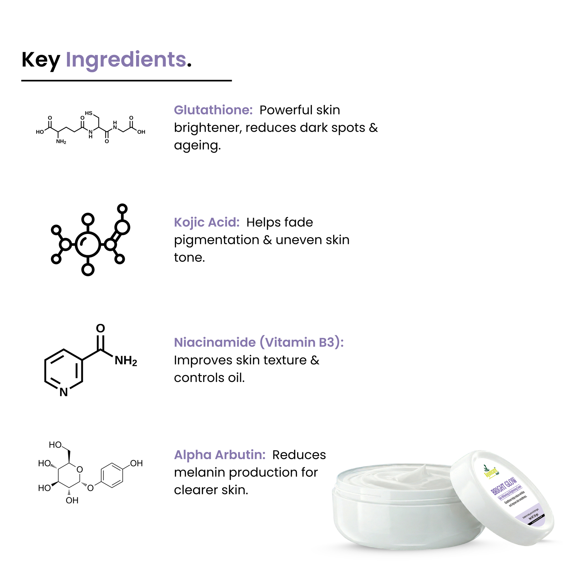 Skin Brightening Kit: Glutathione Cream + Vitamin C Serum + SPF 50 Sunscreen | Unisex