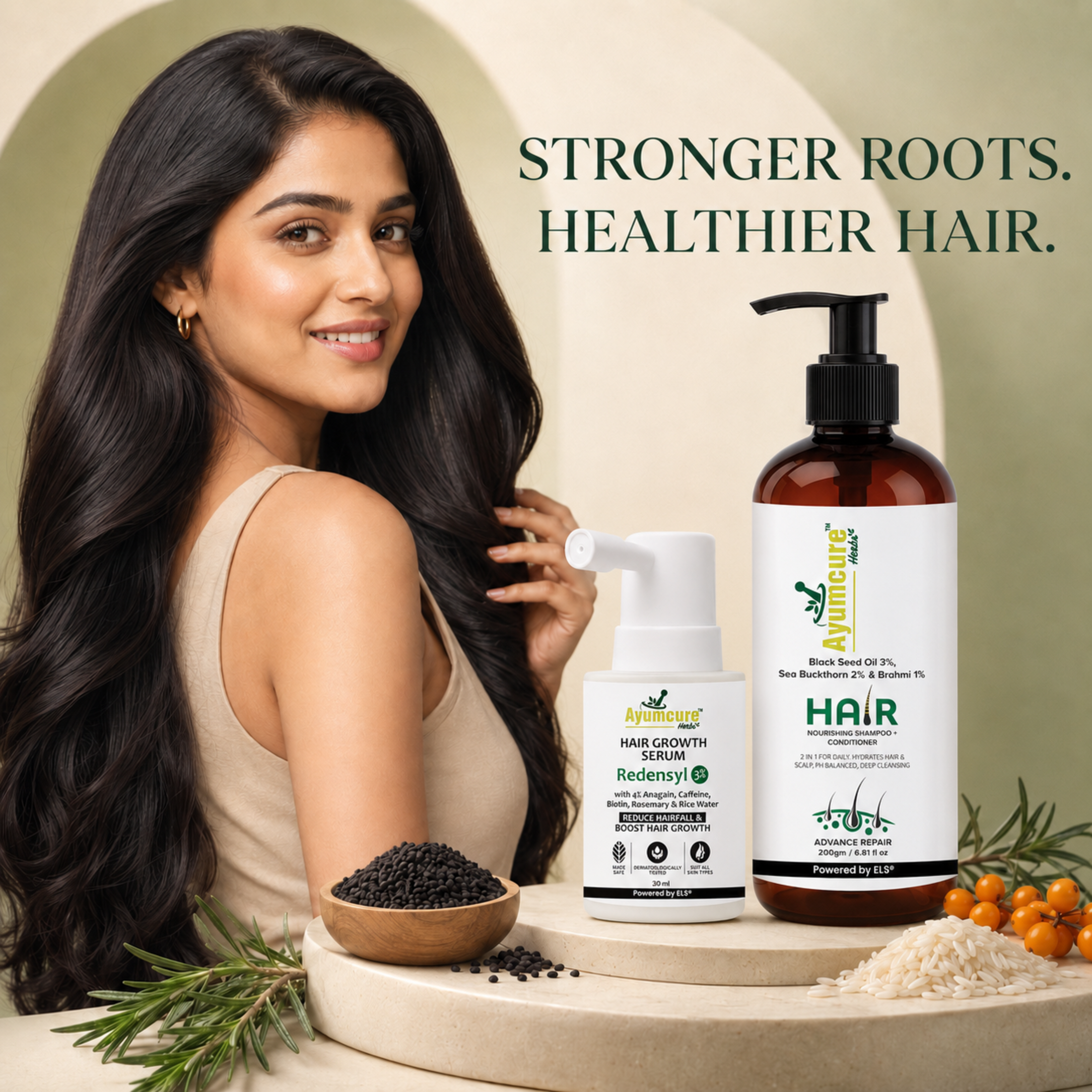 The Wash + Grow Duo — Black Seeds Oil Shampoo + Hair Growth Serum | Men & Women
