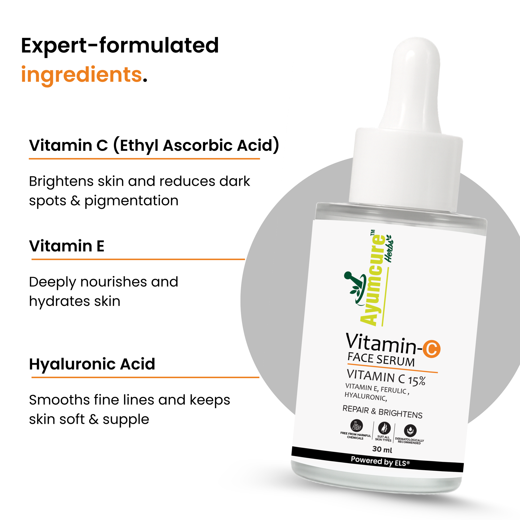 Instant Glow Combo: Multani Mitti + Rose Water + Vitamin C Serum | Men & Women