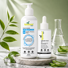 The Acne Clear Duo — 5% Niacinamide Face Wash + 2% Salicylic Acid Serum | Men & Women