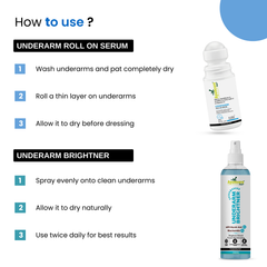 The Underarm Complete Duo — Niacinamide Spray + AHA 5% Roll-On | Men & Women