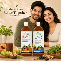 HeCare + SheCare Ayurvedic Couple Wellness Juice Combo | Men & Women
