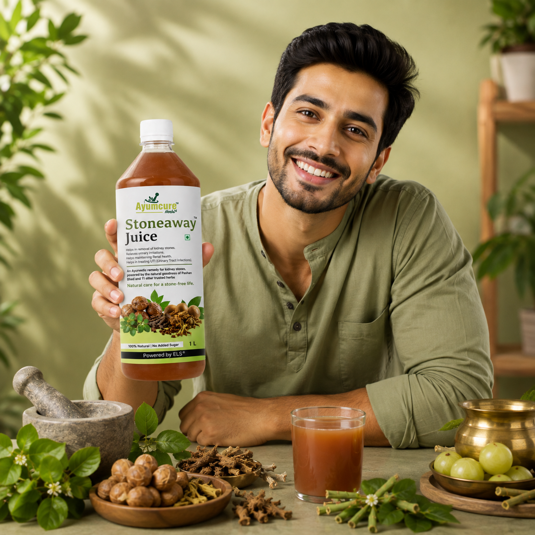Stoneaway Juice | Pashan Bhed + Gokshura | Kidney Stone & UTI Support | Unisex