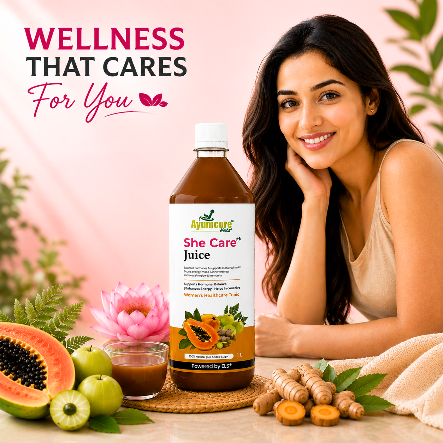 She Care Ayurvedic Juice | PCOS, PCOD & Period Pain Relief | Only For Women