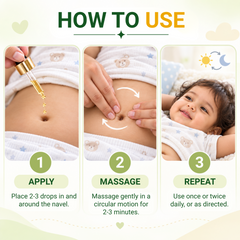 Ayumcure Herbs Kids Nabhi Oil | Ayurvedic Tummy Massage Oil | Coconut, Almond, Ajwain & Fennel | Gentle Navel Massage Care for Kids | 30ml