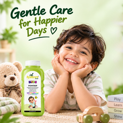 Ayumcure Herbs Kids Powder | Keeps Skin Fresh & Comfortable | Ayurvedic with Rice Starch, Neem & Vetiver | Absorbs Excess Moisture | 100gm