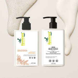 Body Care Combo: 1% Salicylic Acid Body Wash + 5% AHA Body Lotion | Men & Women