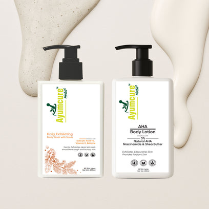 Body Care Combo: 1% Salicylic Acid Body Wash + 5% AHA Body Lotion | Men & Women