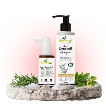 Anti-Dandruff Kit: 3% Tea Tree Shampoo + Niacinamide Serum | Men & Women