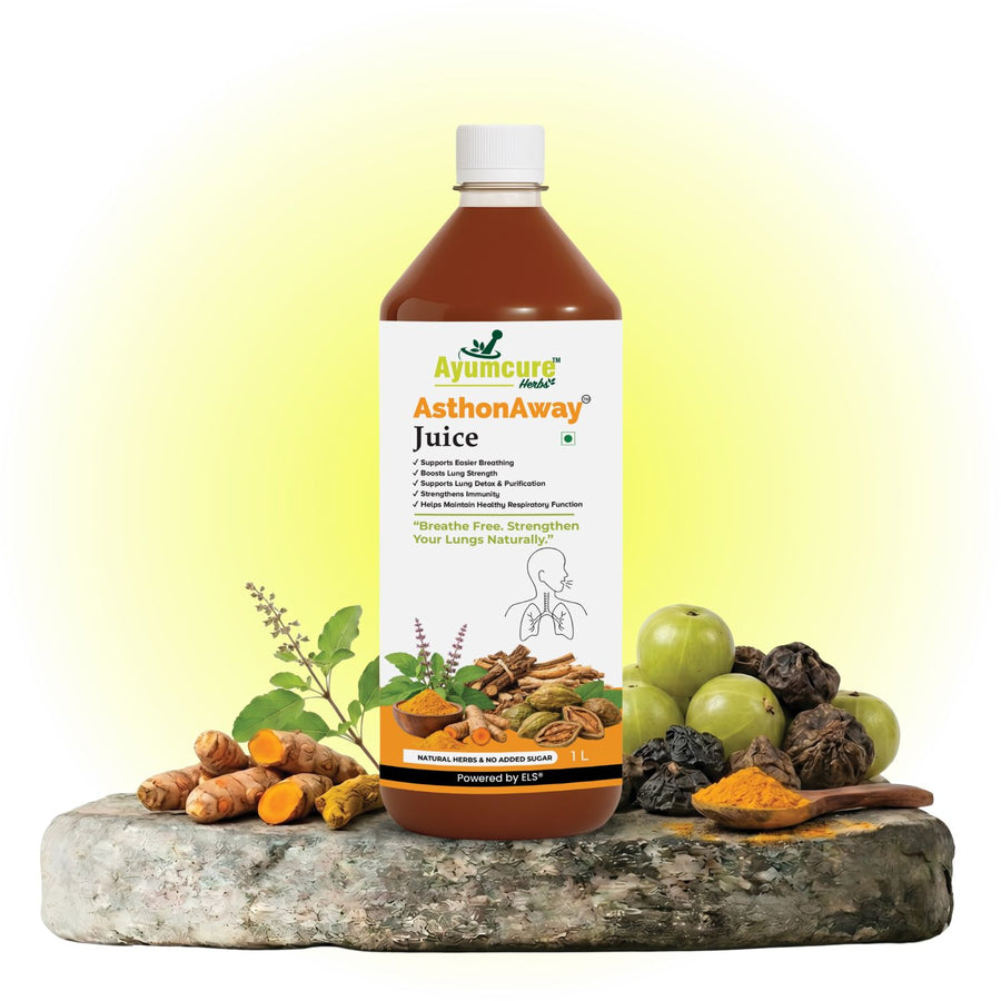 AsthonAway Ayurvedic Asthma & Respiratory Support Juice | Men & Women