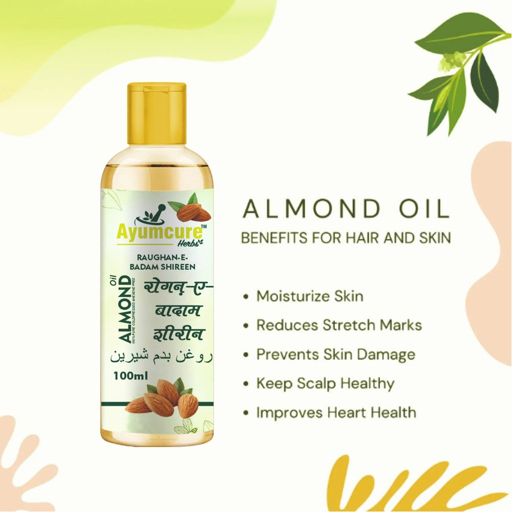 Sweet Almond Oil | For Body, Skin & Hair Nourishment | Men & Women