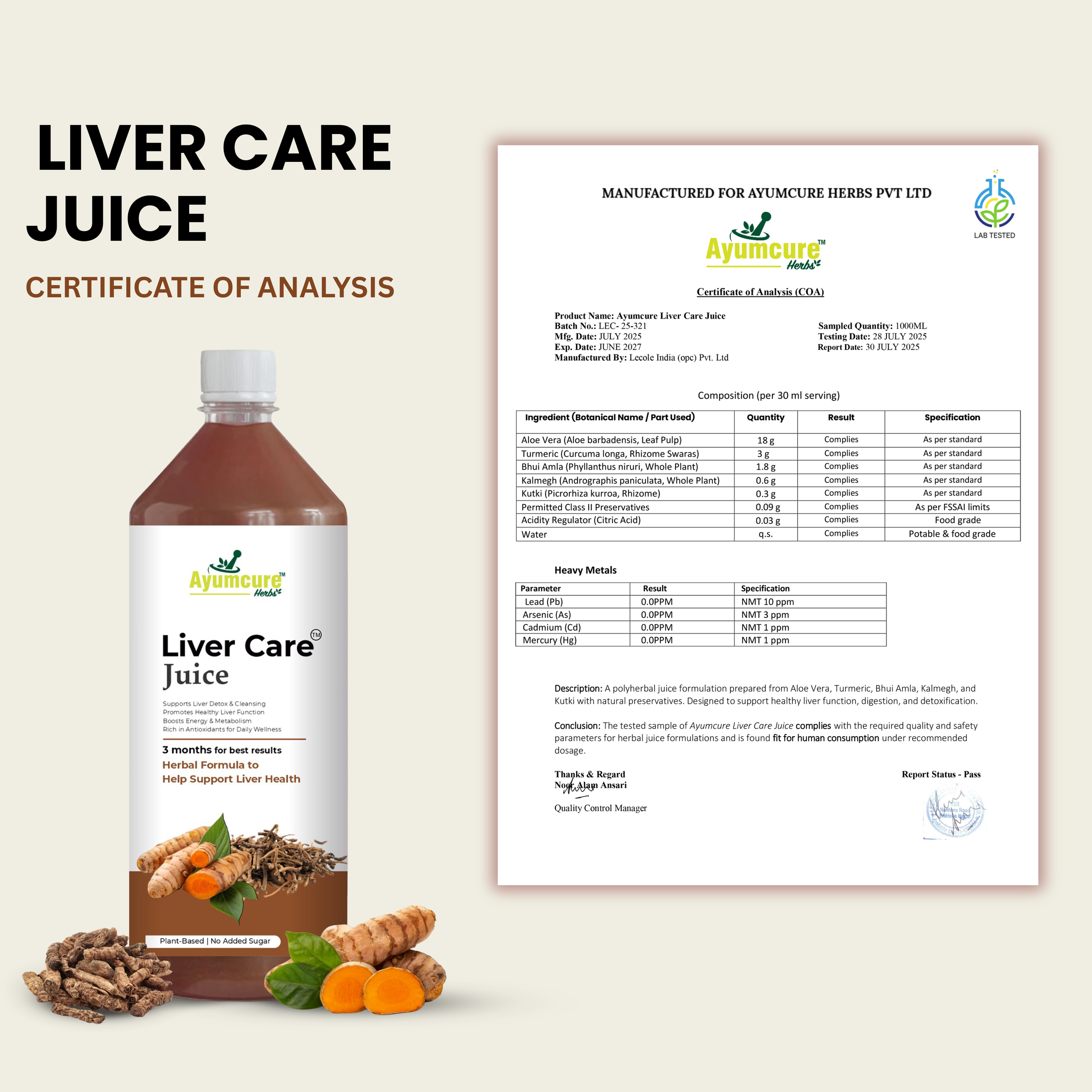 Liver Care Juice Pack of 2 | Aloe Vera, Turmeric, Bhui Amla & Kalmegh | Men & Women