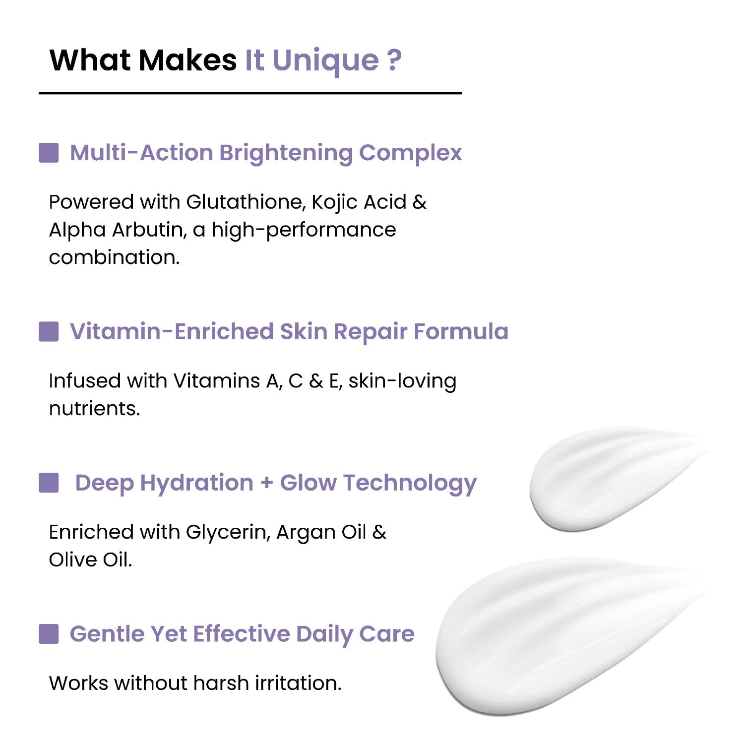 Glutathione & Niacinamide Cream | Kojic Acid + Vit C & E | All Skin Types