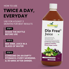 Dia Free Ayurvedic Juice | Amla, Karela, Jamun & Tulsi | Men & Women