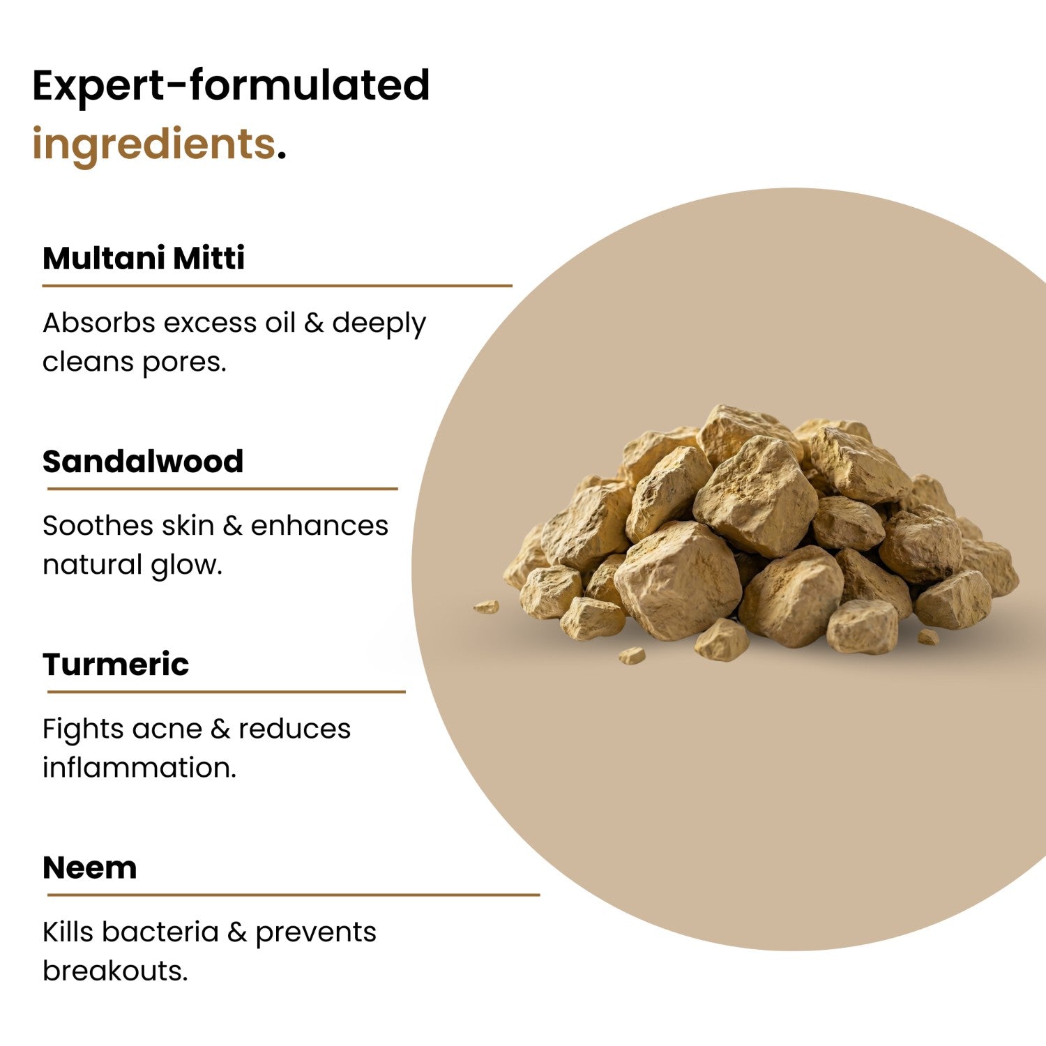 Face Pack Combo: Multani Mitti & Sandalwood + 3% Niacinamide + Rose Toner | Unisex