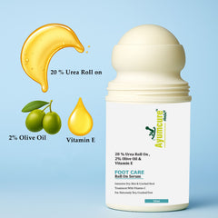 20% Urea Foot Care Roll-On Serum | Cracked Heels & Dry Skin | Men & Women