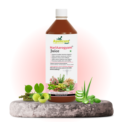 NariAarogyam Juice | Supports White Discharge (Leucorrhoea/Lukoria) Care, Feminine Hygiene & Vaginal Health |  No Added Sugar | 1 Litre