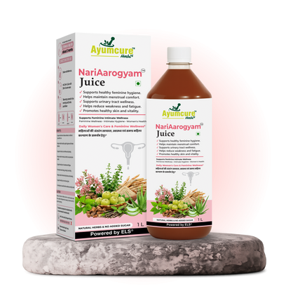 NariAarogyam Juice | Supports White Discharge (Leucorrhoea/Lukoria) Care, Feminine Hygiene & Vaginal Health |  No Added Sugar | 1 Litre - Alternate View