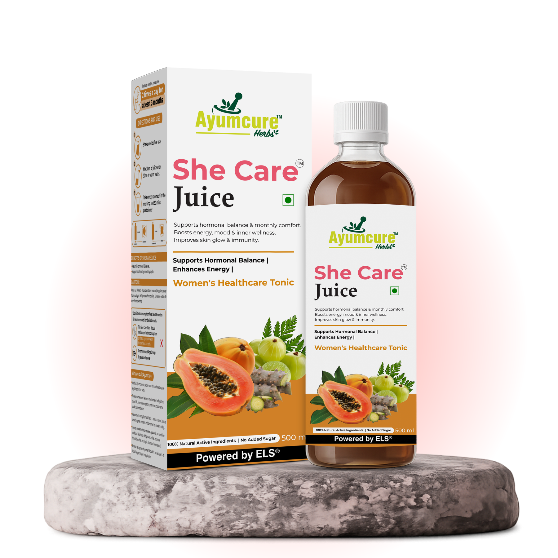 She Care Ayurvedic Juice | PCOS, PCOD & Period Pain Relief | Ayush Certified | Only For Women