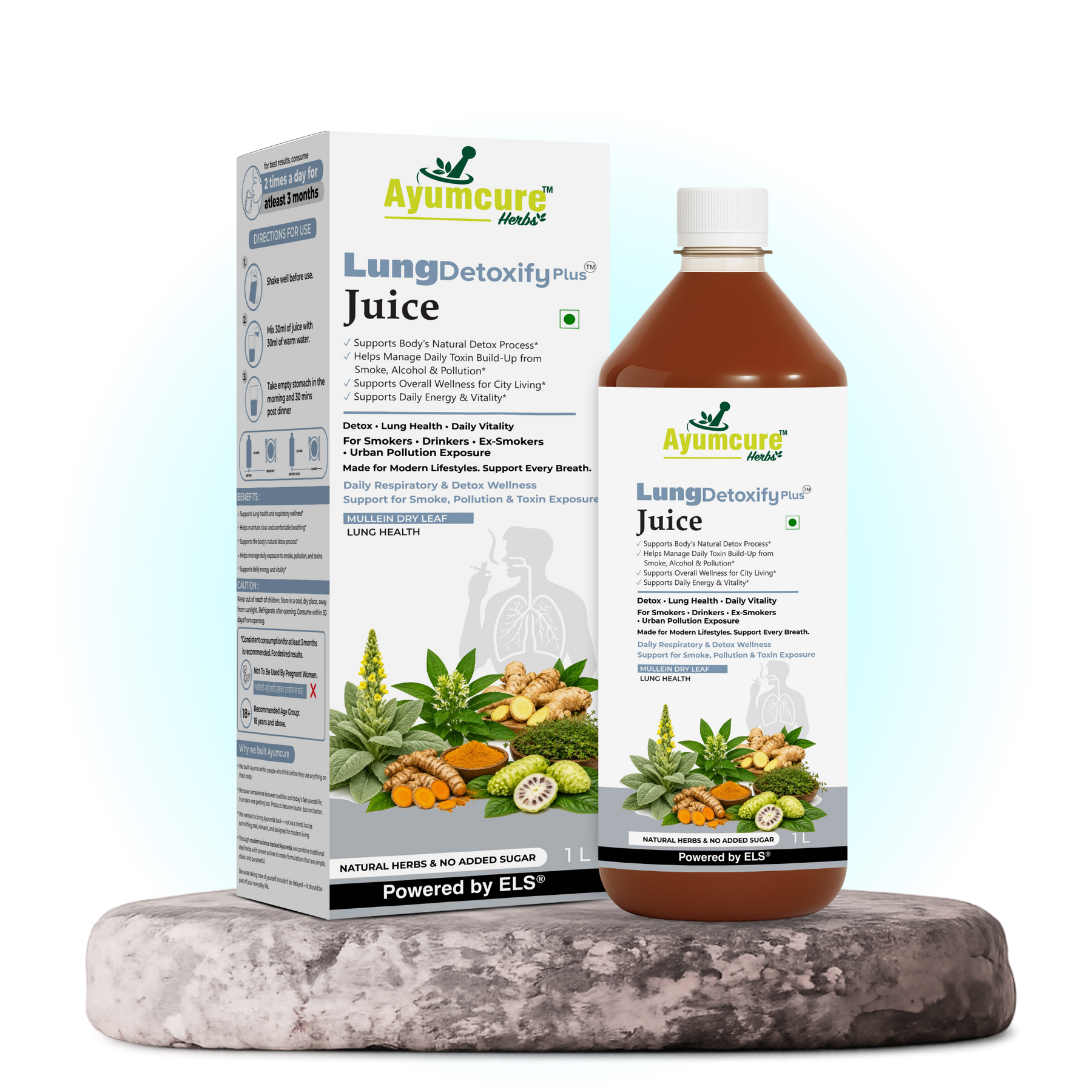 LungDetoxify Plus Juice | For Smokers, Drinkers, Ex-Smokers & Urban Pollution Exposure | No Added Sugar |