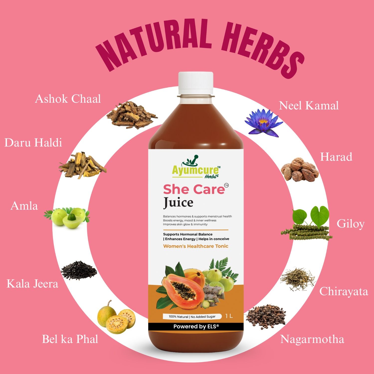 HeCare + SheCare Ayurvedic Couple Wellness Juice Combo | Men & Women