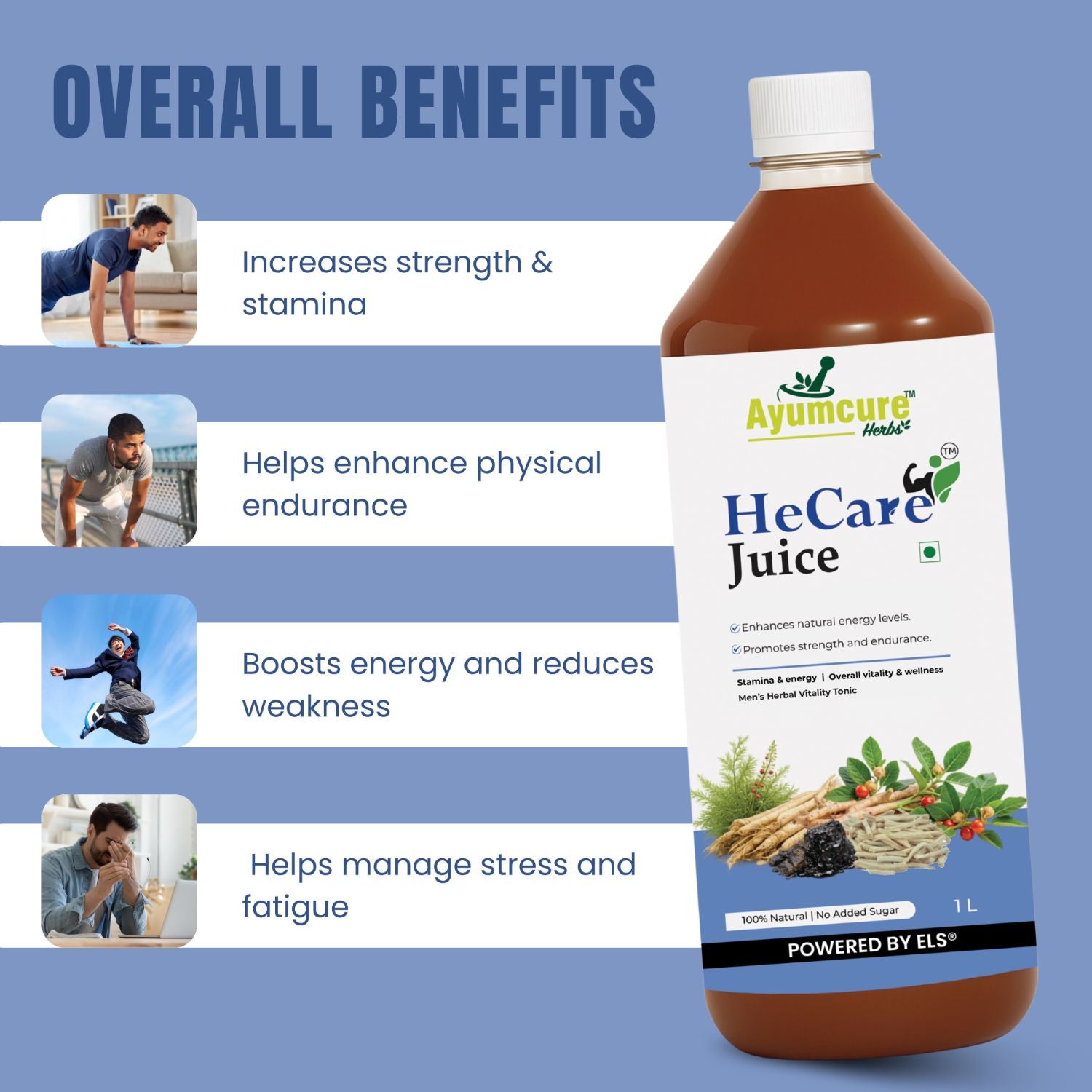 HeCare + SheCare Ayurvedic Couple Wellness Juice Combo | Men & Women