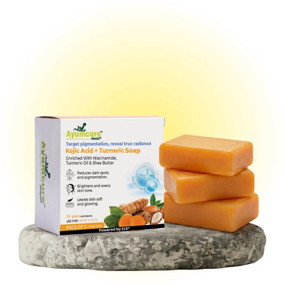 Kojic Acid & Turmeric Soap | Niacinamide, Vit C & Shea Butter | Face & Body - Alternate View