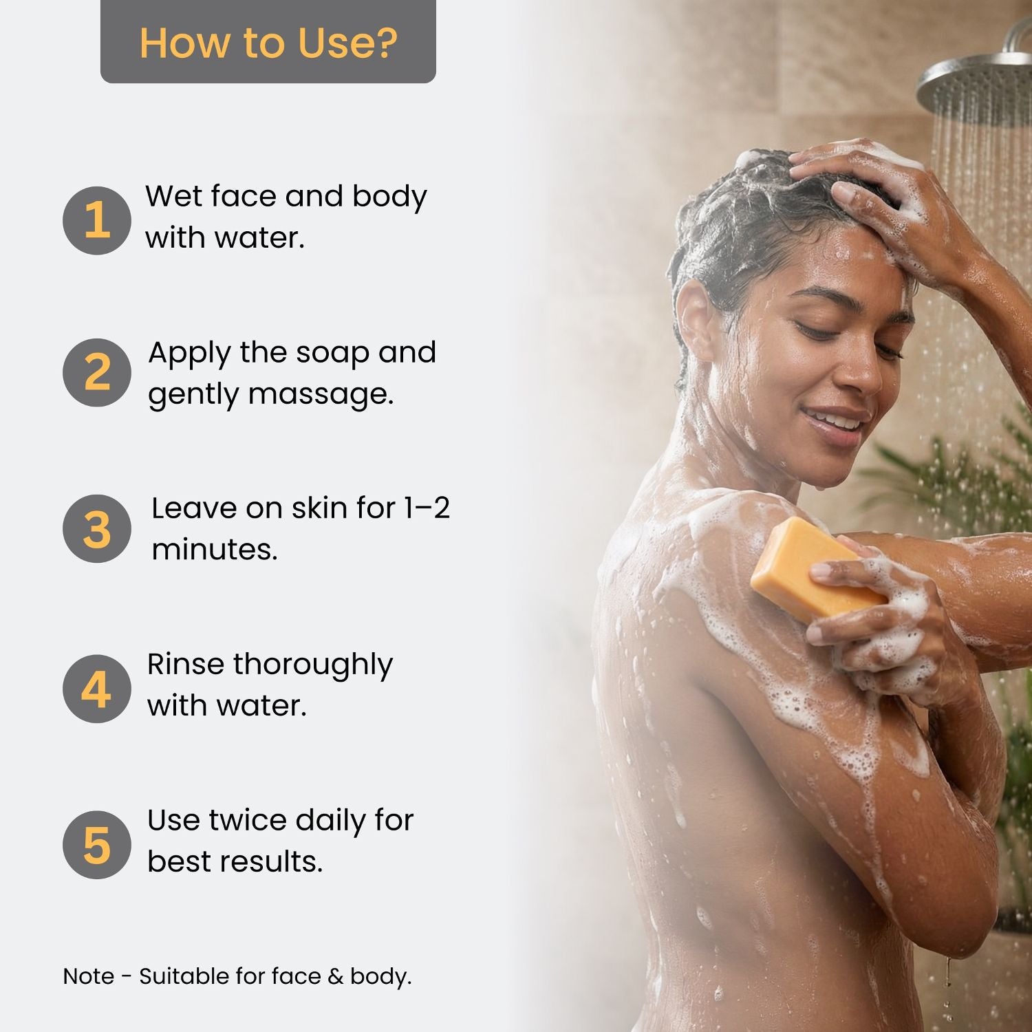 Kojic Acid & Turmeric Soap | Niacinamide, Vit C & Shea Butter | Face & Body