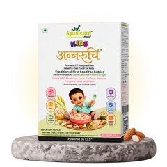 Ayumcure Kids Annaruchi Anaprashan | Healthy Diet Food for Kids | Traditional First Food for Babies | Made with Makhana, Oats, Cashew, Almond & Poha | No Added Sugar | 300g