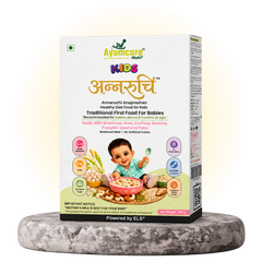 Ayumcure Kids Annaruchi Anaprashan | Healthy Diet Food for Kids | Traditional First Food for Babies | Made with Makhana, Oats, Cashew, Almond & Poha | No Added Sugar | 300g
