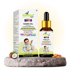 Ayumcure Herbs Kids Nabhi Oil | Ayurvedic Tummy Massage Oil | Coconut, Almond, Ajwain & Fennel | Gentle Navel Massage Care for Kids | 30ml