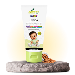 Ayumcure Herbs Kids 24-Hour Moisture Lotion | Sulphate, Paraben & Silicone Free | Ayurvedic with Aloe Vera, Kokum Butter & Almond Oil | Lightweight Daily Moisturiser | 100ml