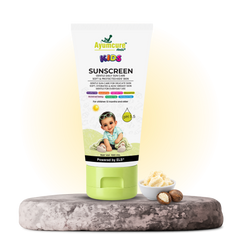 Ayumcure Herbs Kids Sunscreen SPF 30 PA+++ | Gentle Daily Sun Care | Ayurvedic with Aloe Vera, Calendula & Shea Butter | Soft, Hydrated & Non-Greasy Skin | 100ml
