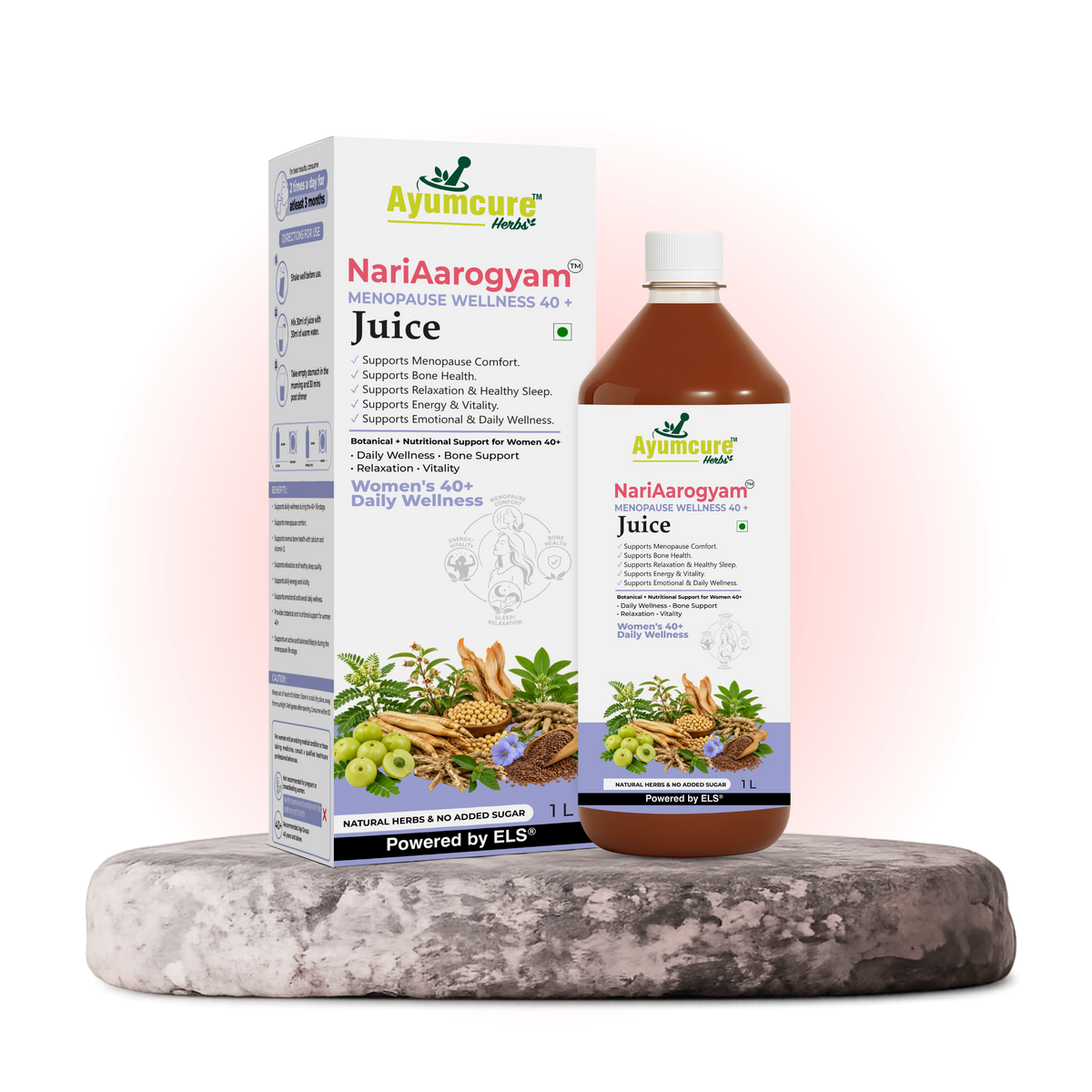 Ayumcure Herbs NariAarogyam Menopause Wellness Juice for Women 40+, 1L