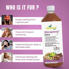 MizropAway Ayurvedic Migraine & Headache Relief Juice | Men & Women