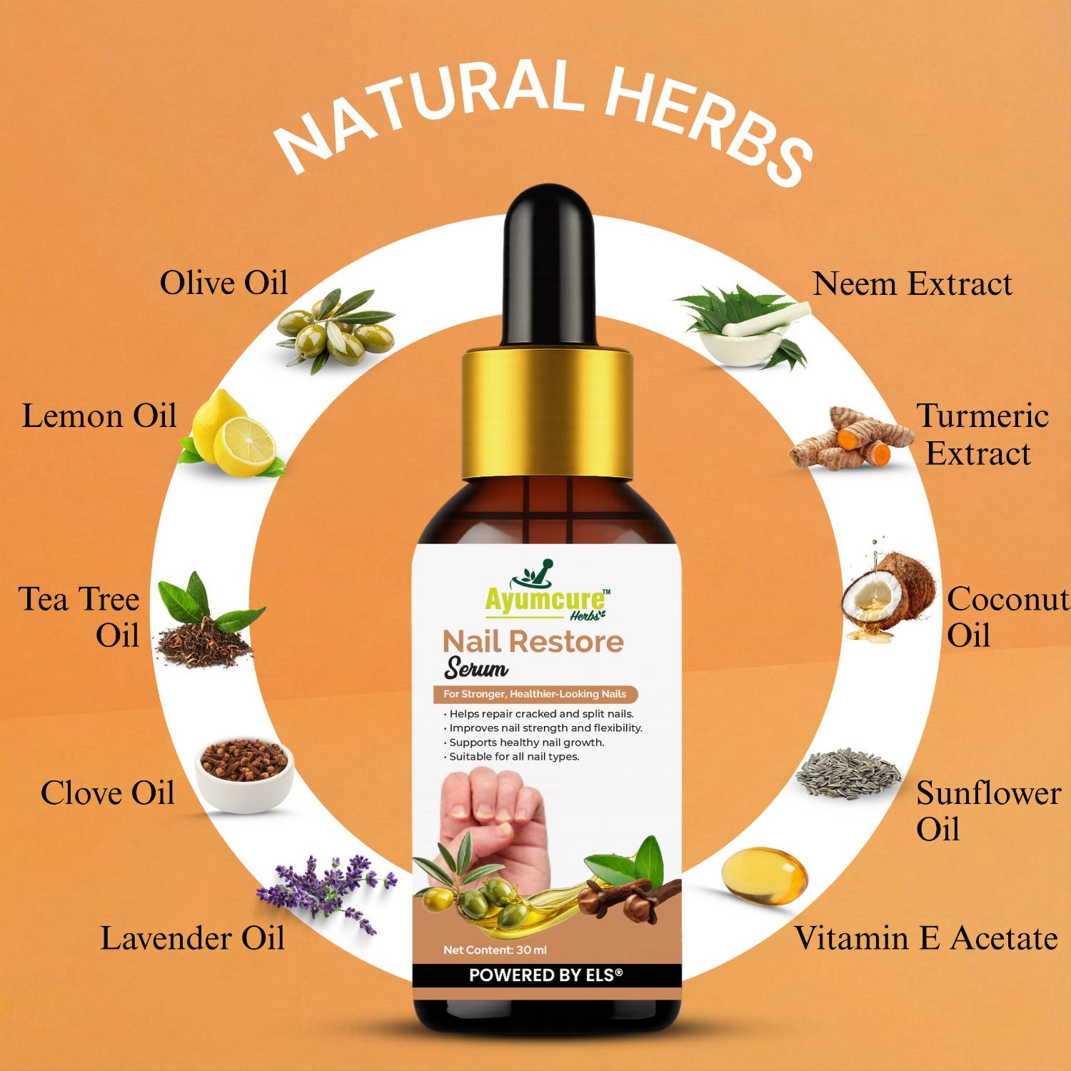 Nail Restore Serum | Repairs Weak, Brittle & Cracked Nails | Men & Women