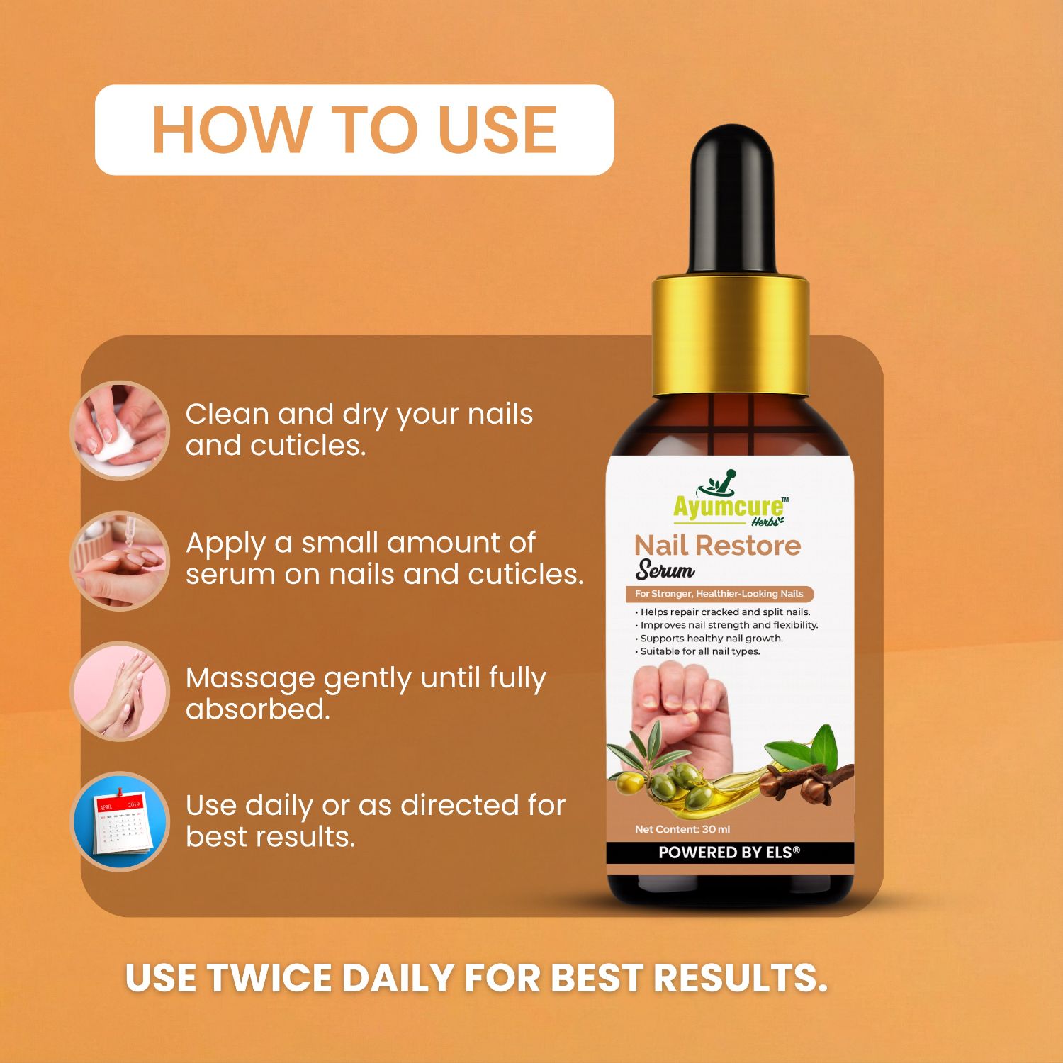 Nail Restore Serum | Repairs Weak, Brittle & Cracked Nails | Men & Women