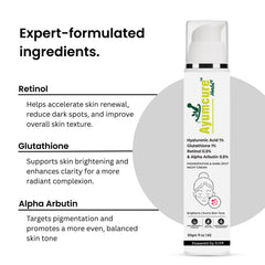 Night Cream | 1% Retinol, 0.5% Alpha Arbutin, Glutathione & Hyaluronic Acid | Unisex