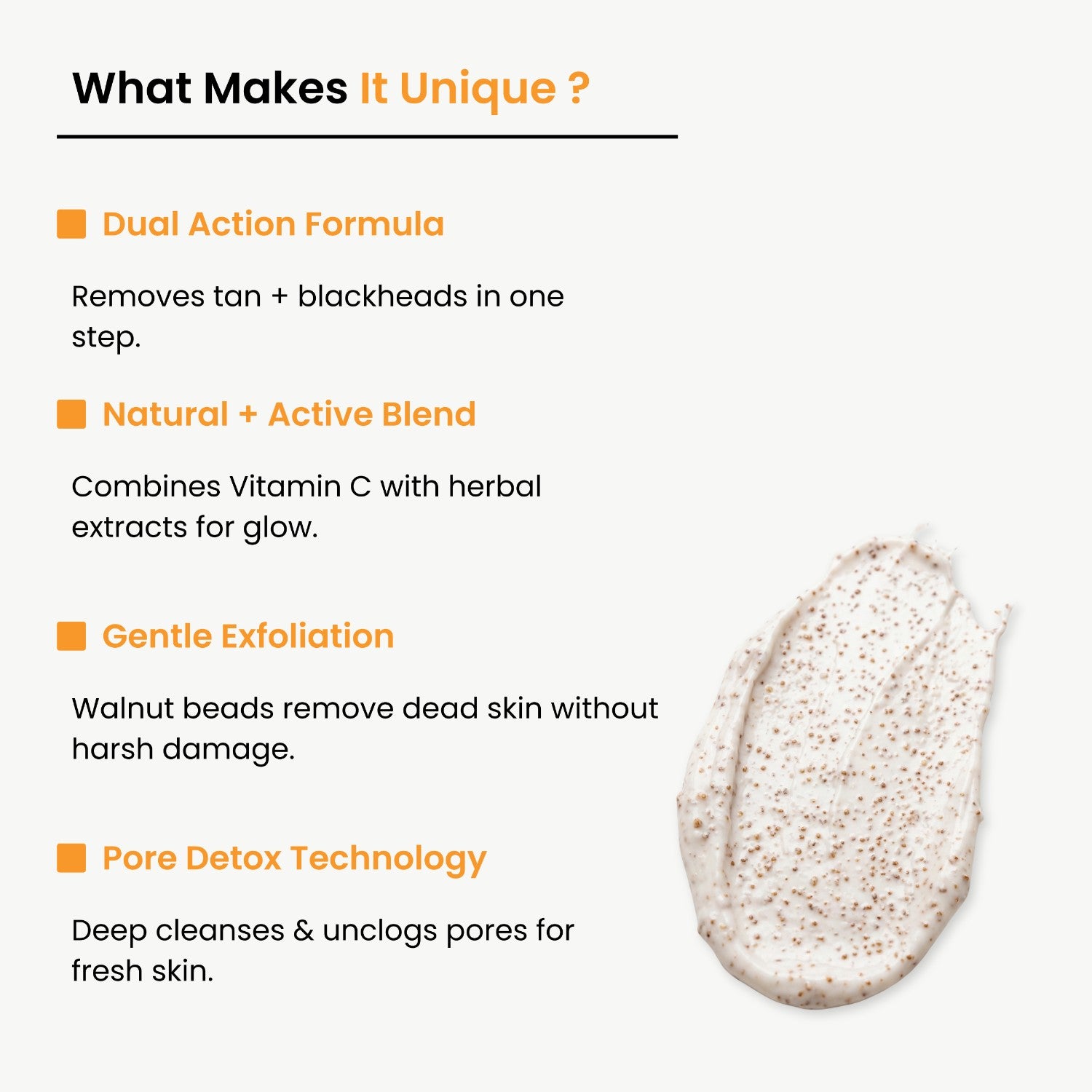 Orange Vitamin C Brightening Face Scrub | Tan Removal & Dead Skin | All Skin Types